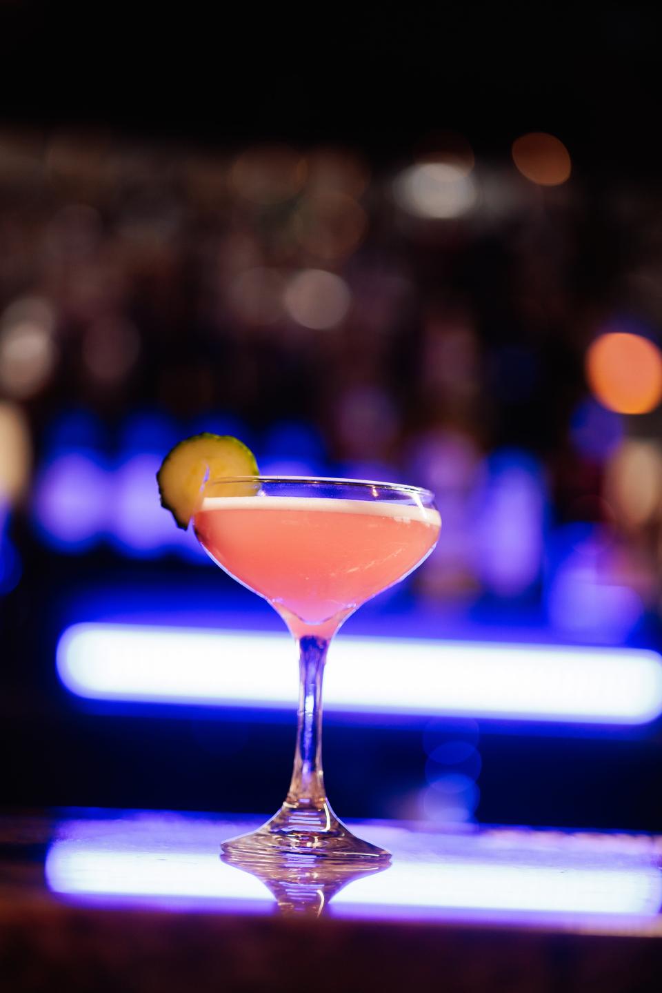 The Driftin' Away, from Drifthouse by David Burke in Sea Bright, has Hanson Cucumber Vodka, Hanson Habanero Vodka, watermelon puree and fresh lime.