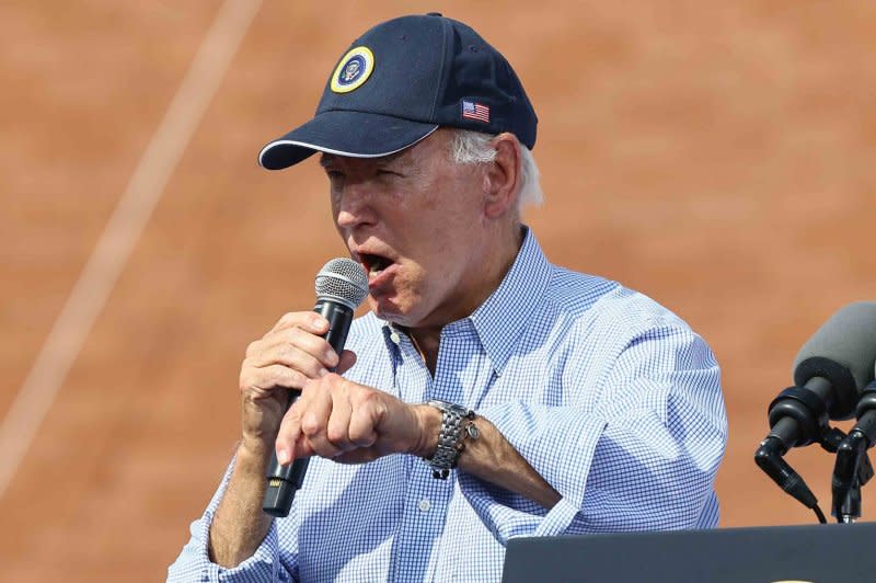 President Joe Biden touted the job-creation and pro-union records of his administration during remarks at the Sheet Metal Workers Local 19 Labor Day rally held Monday in Philadelphia. Photo by Saquan Stimpson/UPI