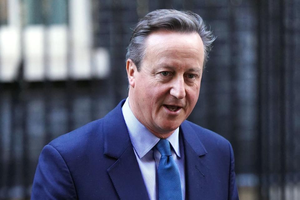 David Cameron outside Downing Street on Monday (PA Wire)