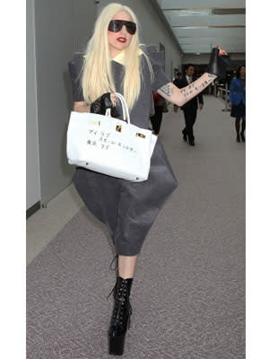 Lady Gaga arriving in Japan