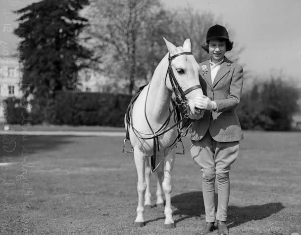 PHOTO: Princess Elizabeth with a pony at Windsor Great Park, Berkshire, April 21, 1939. (Central Press/Getty Images)