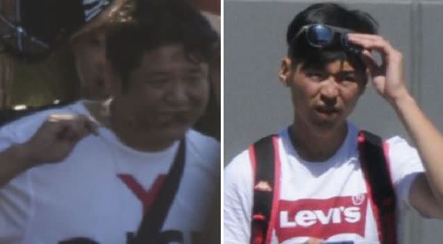 Police are still looking for these two men, seen frequenting the Box Hill area. Source: Victoria Police