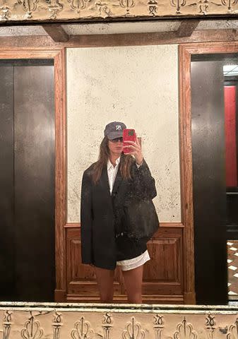 <p>Kendall Jenner/ Instagram</p> Jenner sported another pantless look in another mirror selfie