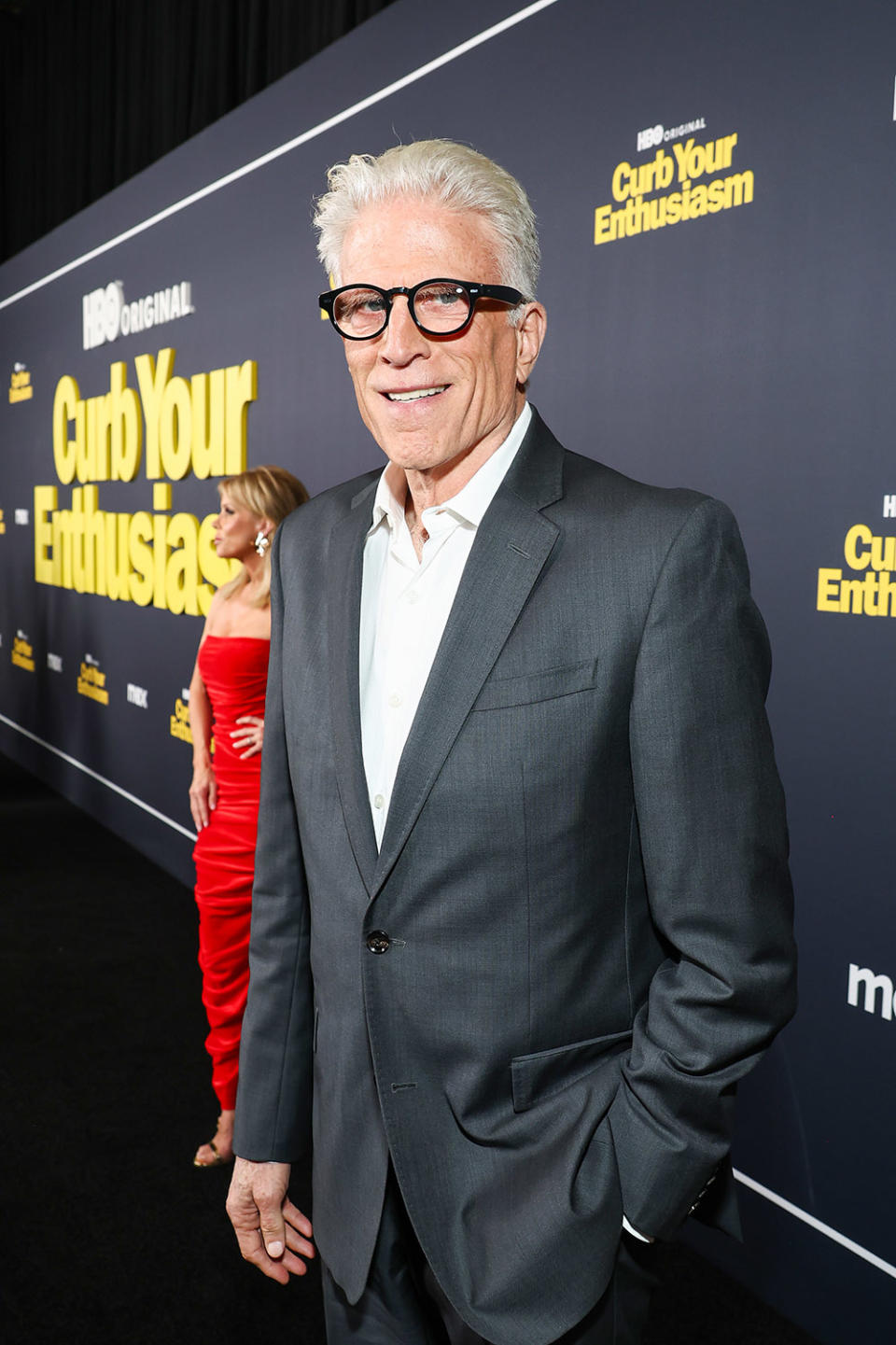 Ted Danson attends the season 12 premiere of HBO's "Curb Your Enthusiasm" at Directors Guild Of America on January 30, 2024 in Los Angeles, California.