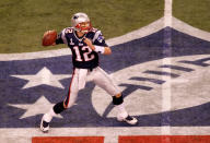 Lancé du quaterback des New England Patriots, Tom Brady, en 2e mi-temps alors que son équipe menait encore au score.