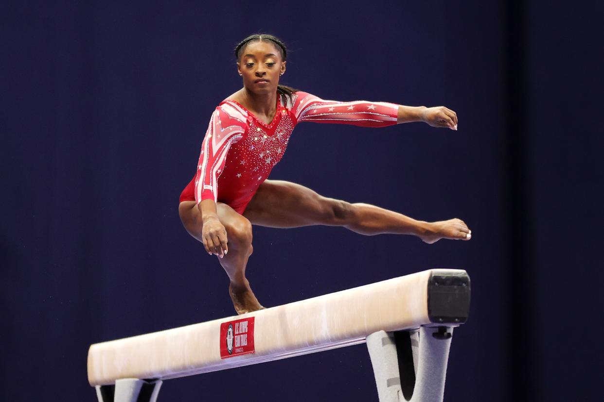 Simone Biles recalls being hungry as a child before being placed in foster care (Getty Images)