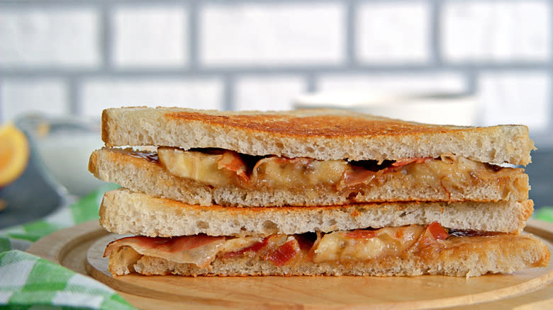 peanut butter banana bacon sandwich