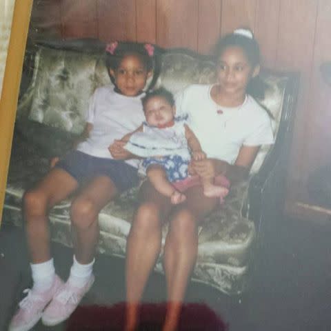 <p>Brittney Griner Facebook</p> Brittney Griner with her cousin and sister as kids.