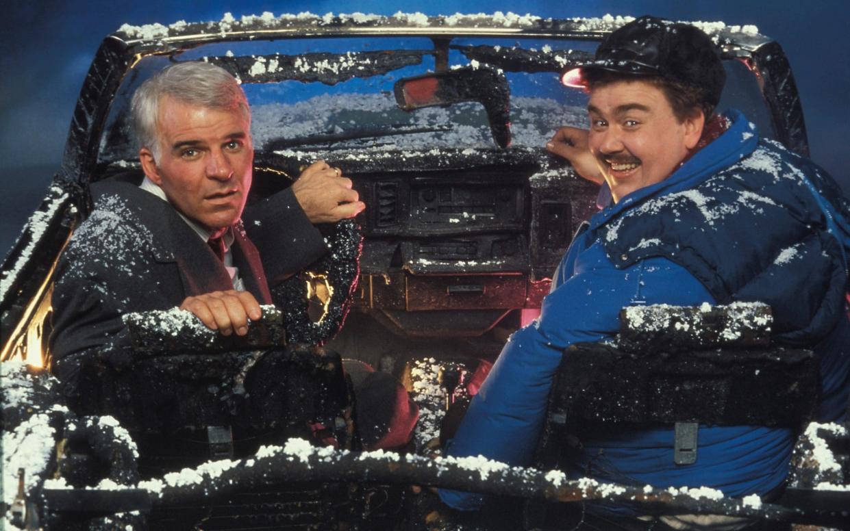 Steve Martin and John Candy in Planes, Trains and Automobiles - Alamy