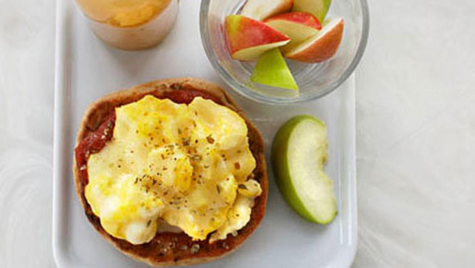 <p>Parade</p><p>These mini zas make a great, kid-friendly alternative to traditional scrambled eggs.</p><p><strong>Get the recipe: <a href="https://parade.com/29588/parade/mini-breakfast-pizzas/" rel="nofollow noopener" target="_blank" data-ylk="slk:Mini Breakfast Pizzas;elm:context_link;itc:0;sec:content-canvas" class="link ">Mini Breakfast Pizzas</a></strong></p>