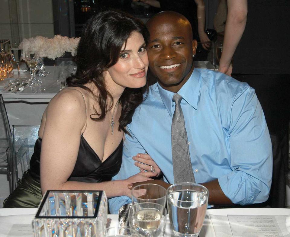 Idina Menzel and Taye Diggs attend SWAROVSKI Private Dinner to Honor the 2006 CFDA Nominees at Top of the Rock on June 4, 2006 in New York City