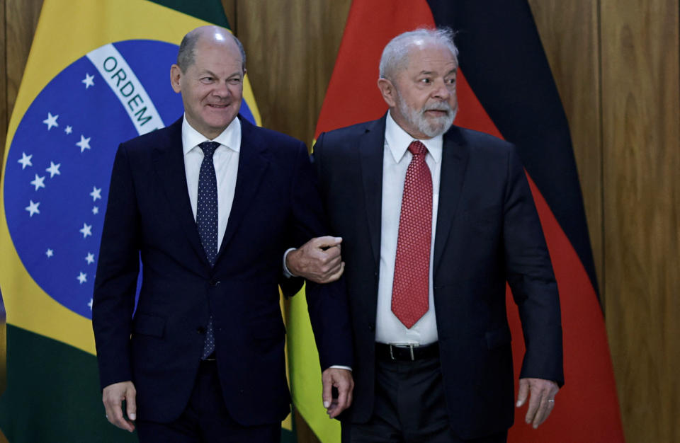 Der brasilianische Präsident Luiz Inácio Lula da Silva empfing Bundeskanzler Olaf Scholz. (Bild: Reuters)