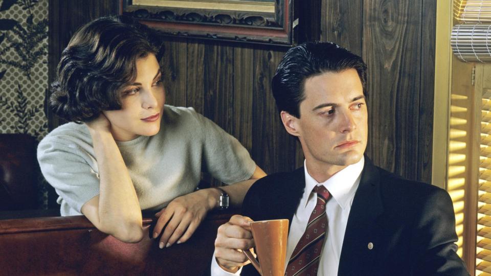 The old cast returns: MacLachlan as Agent Dale Cooper and Sherilyn Fenn as Audrey Horne in 'Twin Peaks'