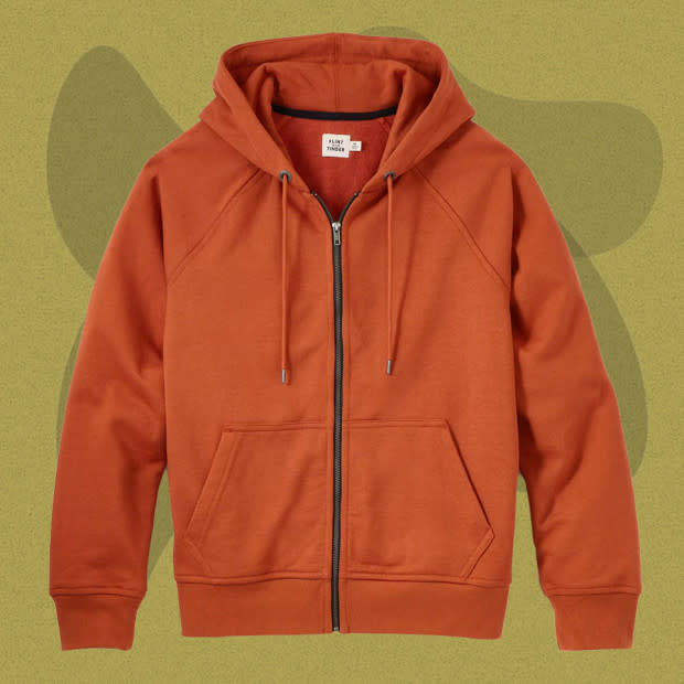 <p>Courtesy of Huckberry</p><p>The zip hoodie is an underrated addition to any man’s hoodie rotation. Its versatility is unmatched, which might be why the zip hoodie is making a comeback. This option is manufactured by Huckberry’s own Flint and Tinder and it’s cut and sewn in Los Angeles. Plus, it’s guaranteed for a decade (but built to last much, much longer). It comes in seven earthy colors like rust, oatmeal, and forest, and it’s made from 12-ounce cotton-polyester fleece.</p><p>[$115; <a href="https://prf.hn/click/camref:1011liW49/pubref:mj-besthoodies-jzavaleta-080423-update/destination:https://huckberry.com/store/flint-and-tinder/category/p/70729-10-year-full-zip-hoodie" rel="nofollow noopener" target="_blank" data-ylk="slk:huckberry.com;elm:context_link;itc:0;sec:content-canvas" class="link ">huckberry.com</a>]</p>