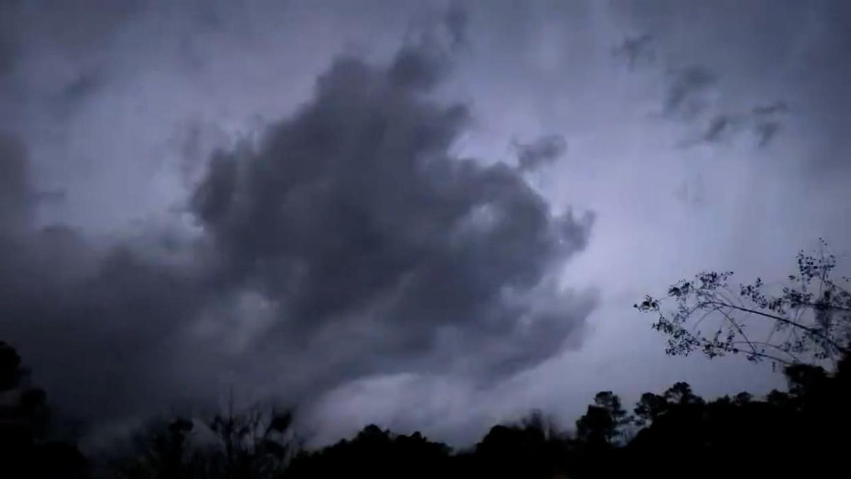 Nearly continuous lightning of the tornado-warned cell north of Starkville. #mswx #msuwx