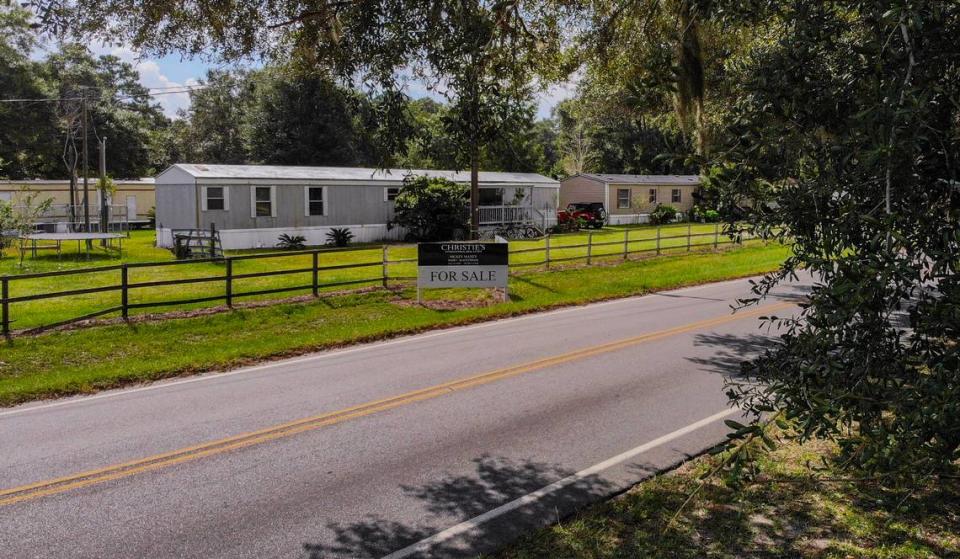 This mobile home park on Burnt Church Road known as Graves Trailer Park photographed on Sept. 21, 2023, is listed for sale for $3.5 million in Old Town Bluffton.