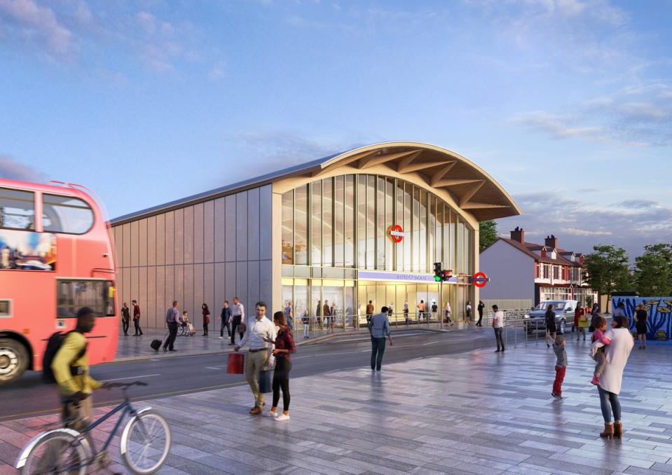 An artist’s impression for how Colindale station will look (TfL)