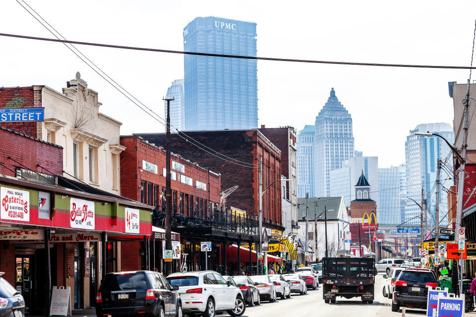 A view of the Strip District in Pittsburgh