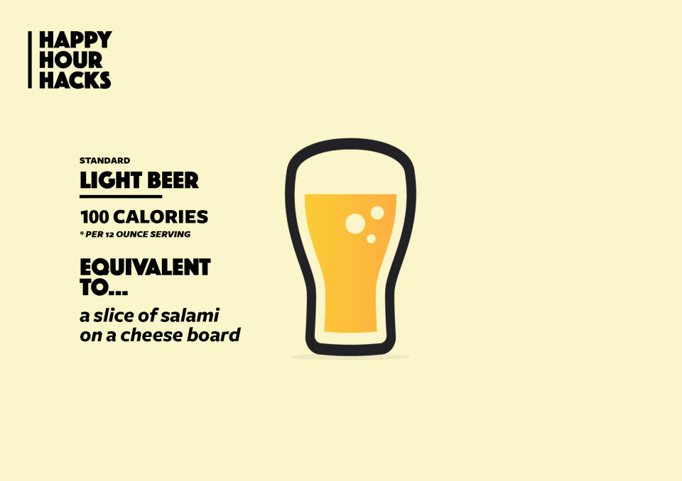 Swap a light beer for a slice of salami. (Image: Quinn Lemmers for Yahoo Beauty)