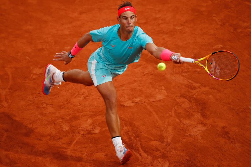 Foto del lunes de Rafael Nadal en su victoria sobre Egor Gerasimov en la primera ronda del Abierto de Francia