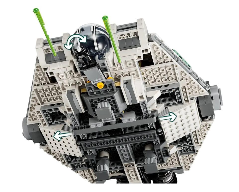 Underside view of the LEGO Ghost build.