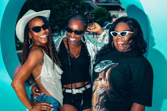 Fans pose for a portrait before entering Beyoncé‘s Renaissance World Tour in Inglewood, Calif., on Sept. 1, 2023.<span class="copyright">Jason Armond—Los Angeles Times/Getty Images</span>