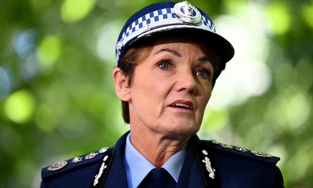 <span>NSW Police Commissioner Karen Webb, referenced a Taylor Swift lyric in response to questions over her handling of the Jesse Baird and Luke Davies case.</span><span>Photograph: Dan Himbrechts/AAP</span>