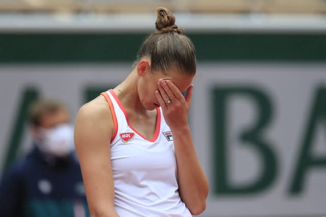 Karolina Pliskova was not happy with her level of play against Mayar Sherif 