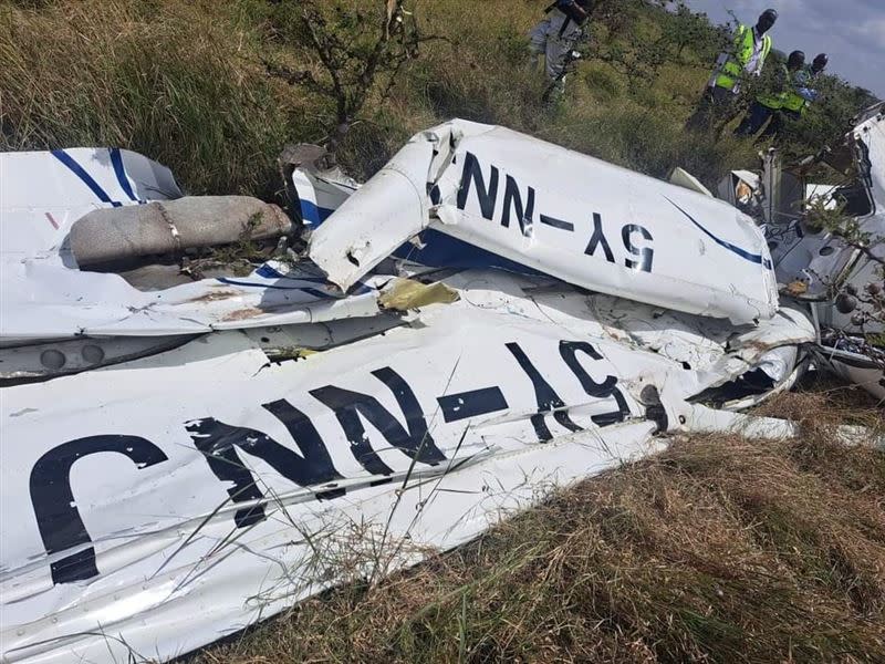 教練機墜毀國家公園，機上2人身亡。（圖／翻攝自X平台）