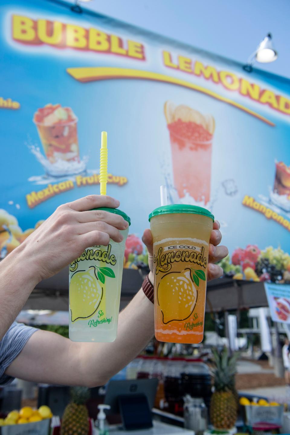 A lemonade and a bubble lemonade from Generations Concessions at the NC Mountain State Fair.