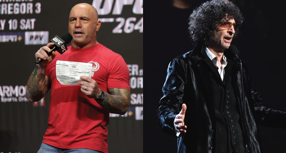 Howard Stern takes a swipe at Joe Rogan as he slams people who won't get the COVID-19 vaccine.