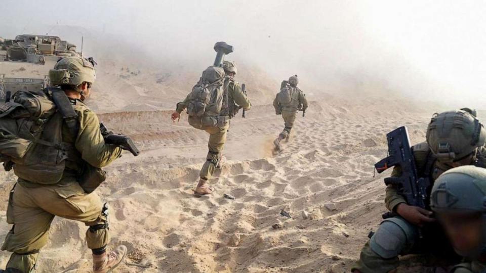 PHOTO: Israeli soldiers during operations in northern Gaza, in A picture released by the Israeli army on Nov. 7, 2023. (Israeli Defense Forces/AFP via Getty Images)