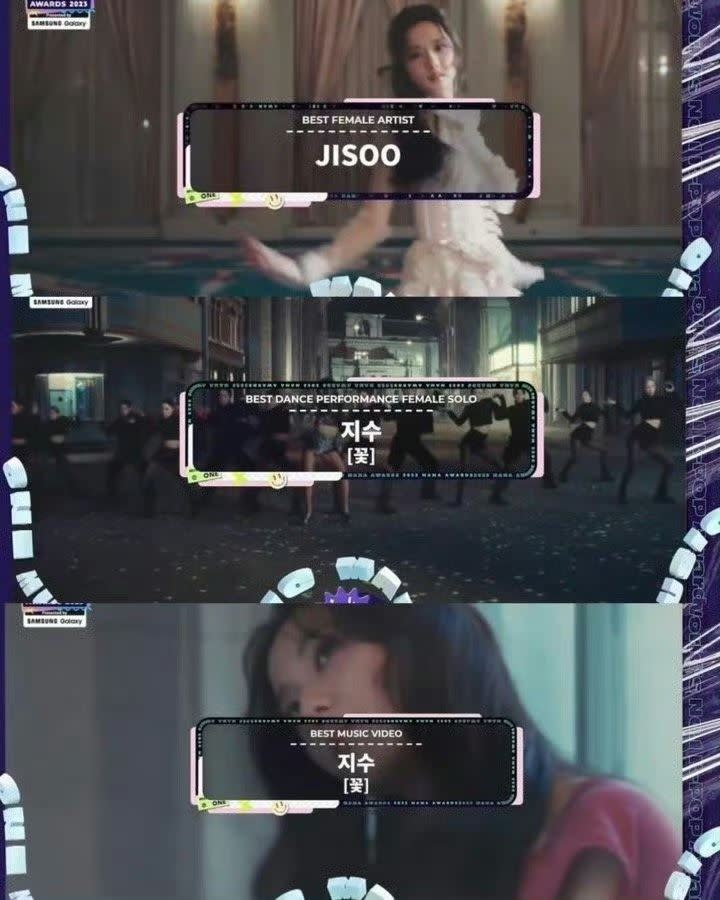 jisoo唱歌、舞蹈到MV概念都被肯定。（圖／翻攝自微博）