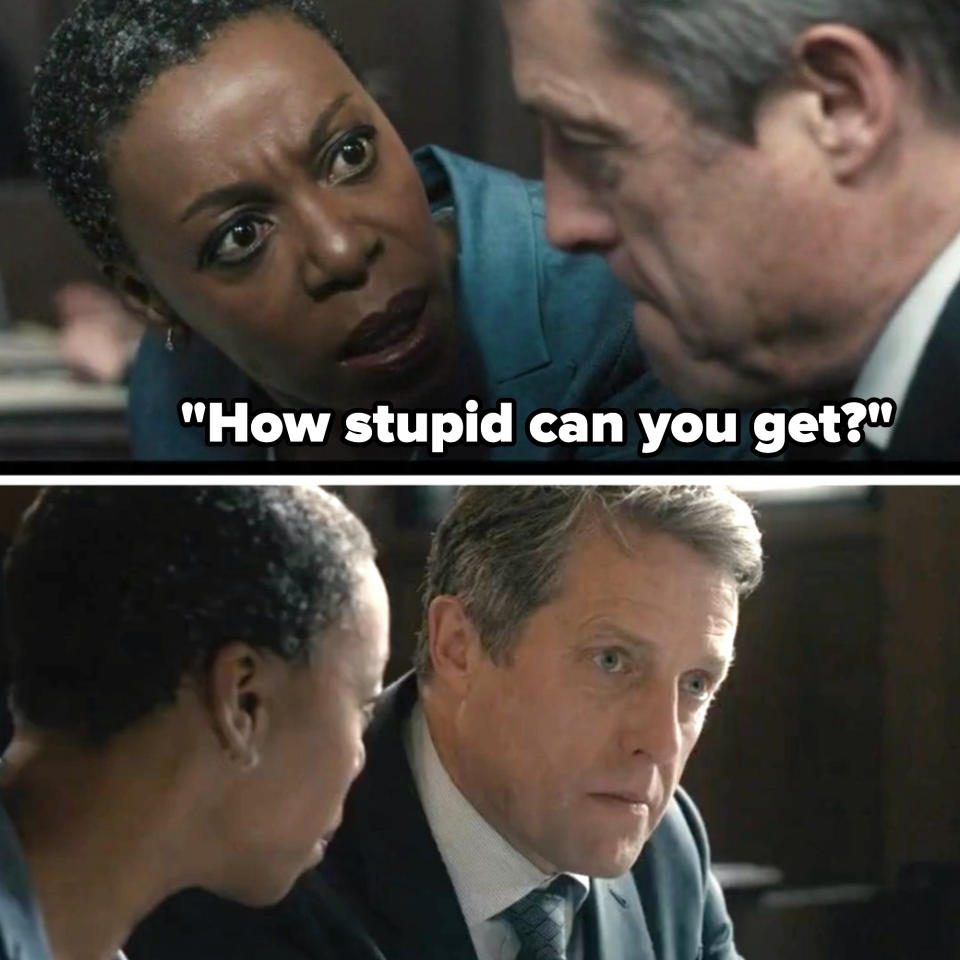 on the undoing, lawyer asks hugh grant's character how stupid he can be