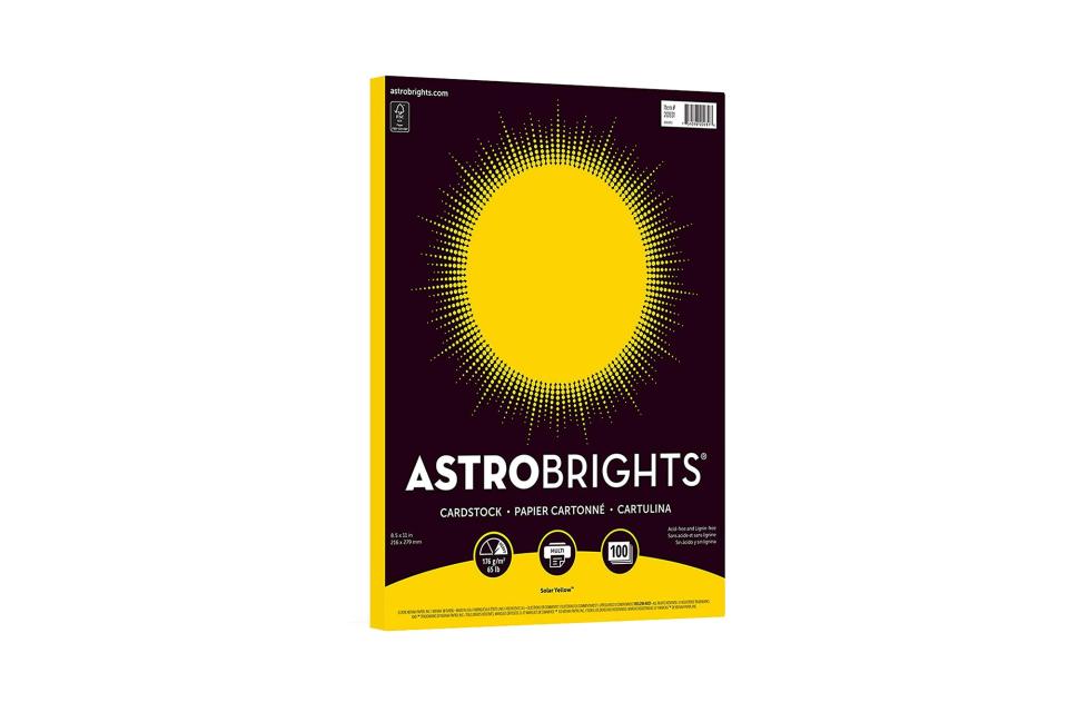 Astrobrights colored cardstock, yellow