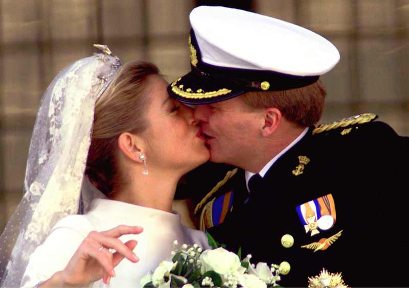 Guillermo y Máxima de Holanda el día de su boda