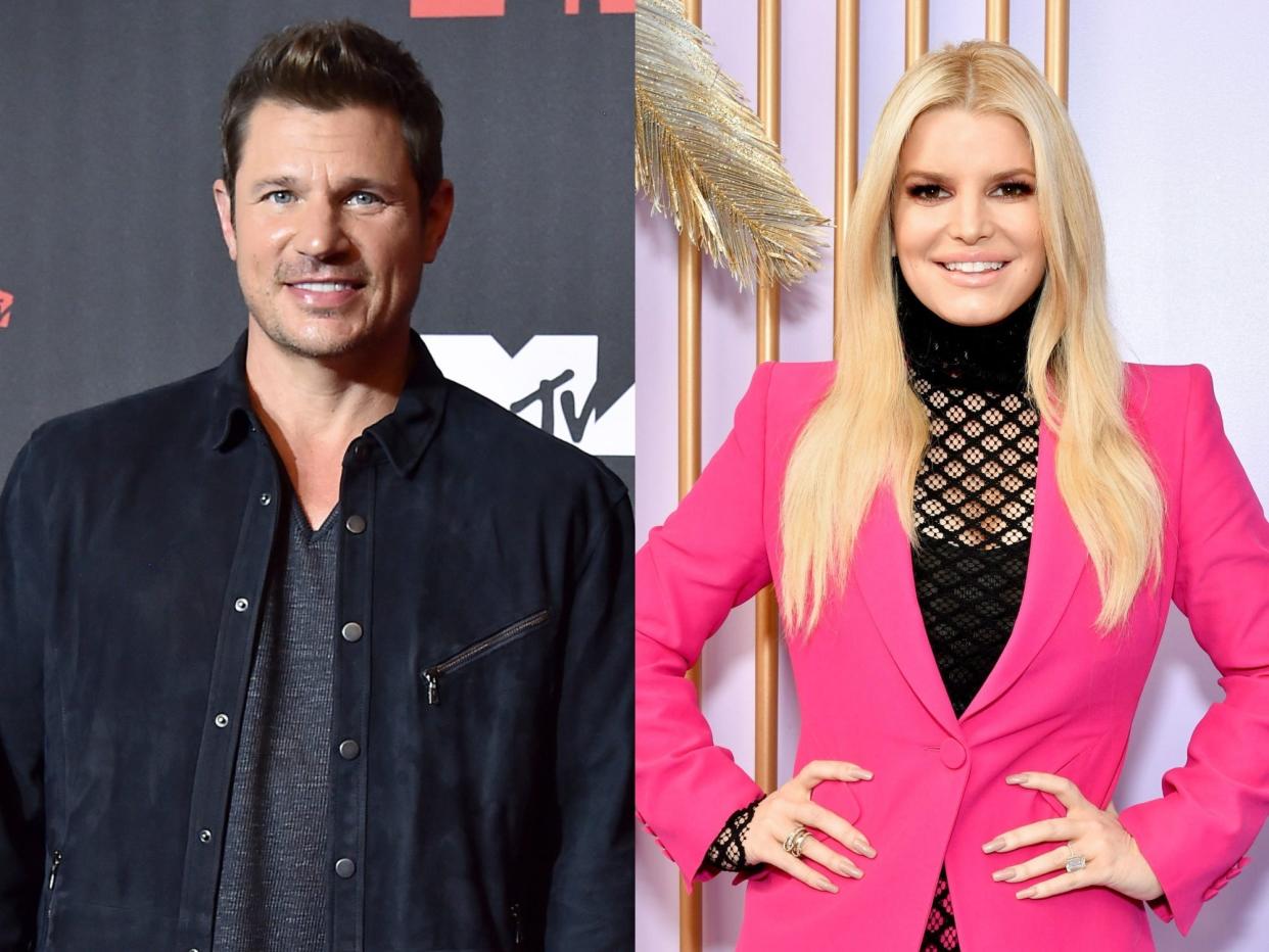 Nick Lachey and Jessica Simpson.