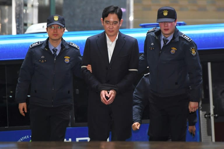 Samsung heir Lee Jae-Yong is facing bribery charges linked to the graft scandal that brought down ex-president Park Geun-Hye