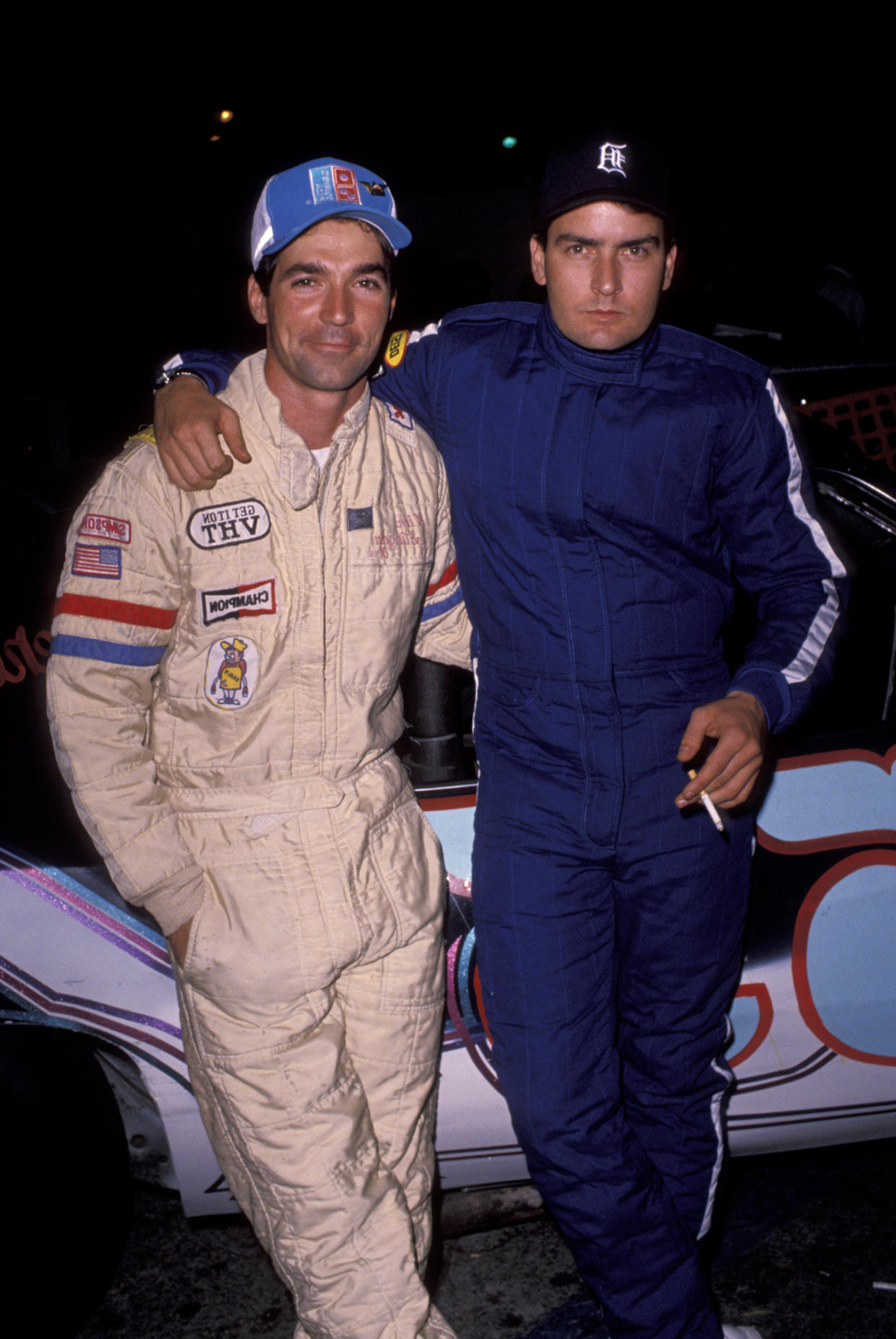 Eddie Braun and Charlie Sheen (Photo by Ron Galella/Ron Galella Collection via Getty Images)
