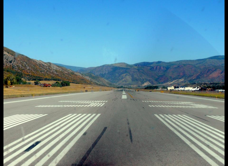 In order to land in snowy Aspen, pilots must be specially certified to do so. This is likely due to the fact that the airport, which is wedged between two mountains, requires a swift descent at high altitude.