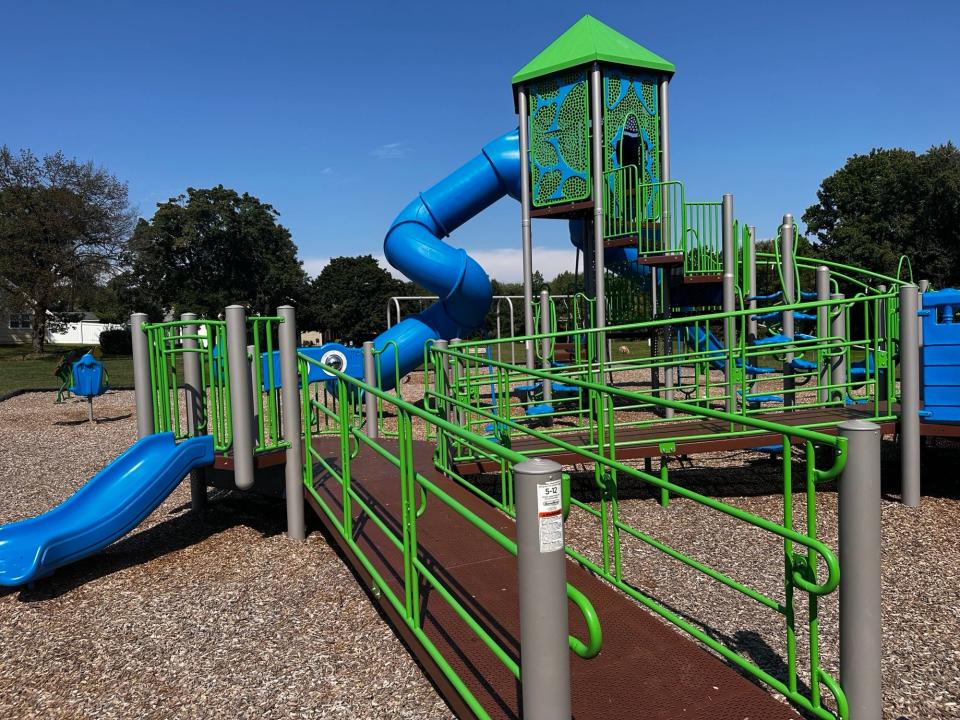 Cobalt Ridge Park in Middletown reopened one year ago with upgraded equipment and a specific focus on fostering inclusivity. Inclusive elements include wheelchair access, solitude seats designed for children on the autism spectrum, a music feature and expression swings with adaptive seating for adults and children to sit face-to-face.