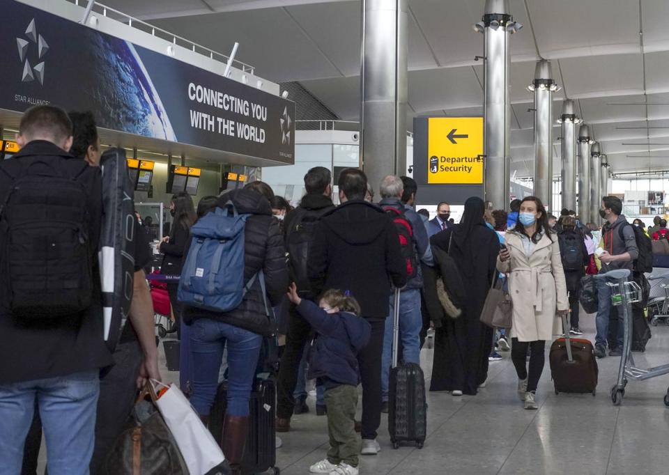 Holidaymakers faced chaos in 2022 after flights were cancelled and cross-Channel rail services were hit by major delays (PA)