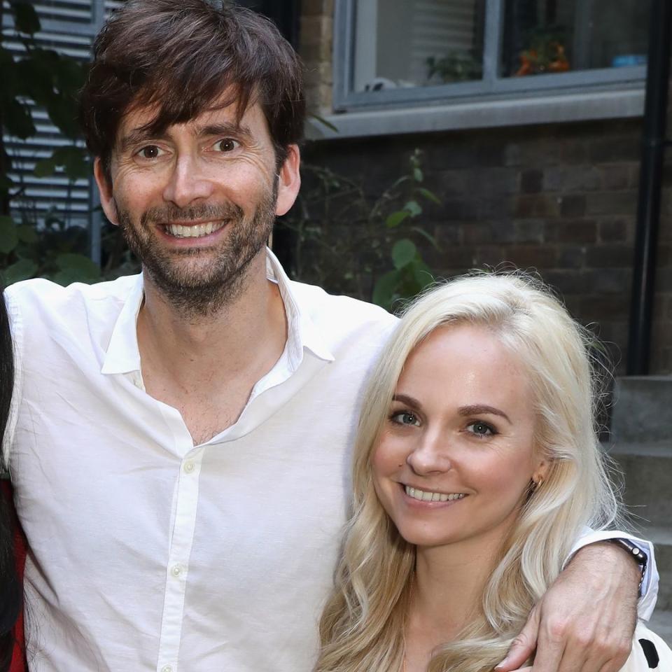 David Tennant's bride Georgia rocks romantic wedding dress and tiara in very rare photo