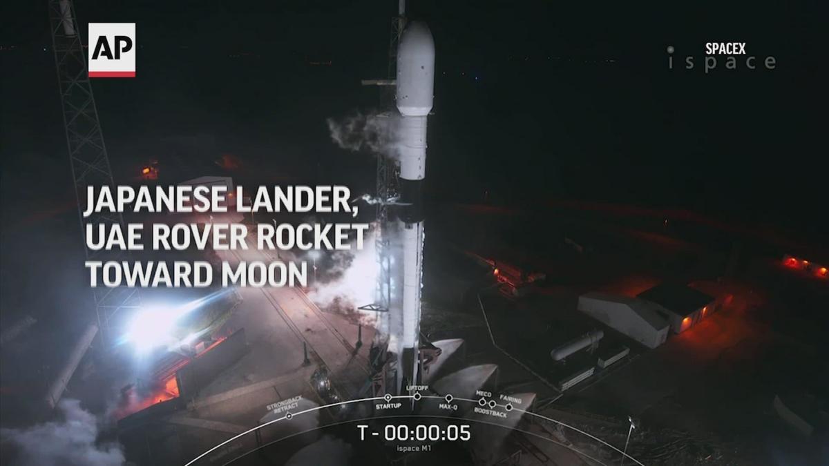 Japanese lander, UAE rover rocket toward moon
