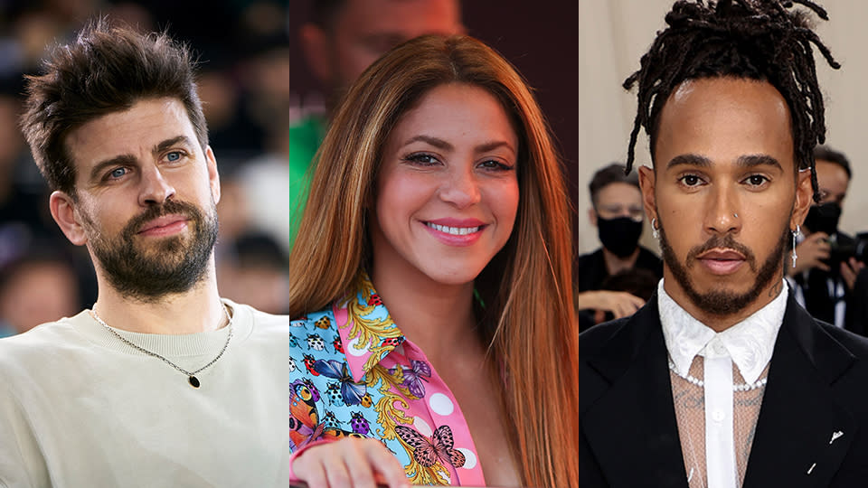 Shakira, Lewis Hamilton, Gerard Pique