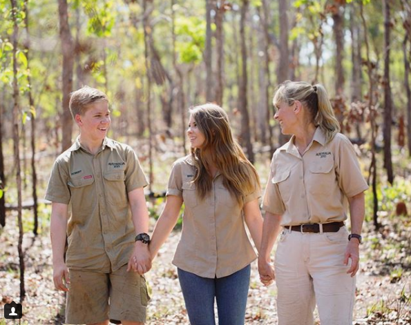 Chandler works closely with the whole Irwin family at Australia Zoo. Source: Instagram