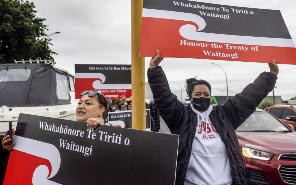 Thousands of protesters rallied against the New Zealand government's Indigenous policies on Tuesday