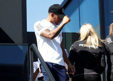 Motor Racing - F1 Formula One - Formula One Test Session - Circuit de Barcelona-Catalunya, Montmelo, Spain - March 6, 2018 Lewis Hamilton of Mercedes during testing REUTERS/Juan Medina