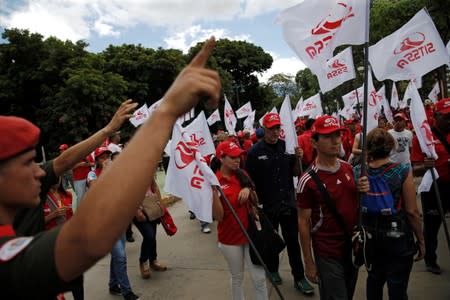 Supporters of Venezuela's President Nicolas Maduro take part in a pro-government rally in Caracas