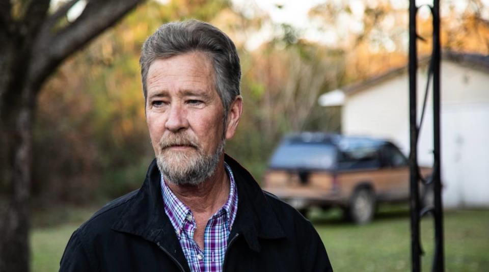 Leslie McCrae Dowless poses for a portrait outside of his home in Bladenboro, NC on Dec. 5, 2018.